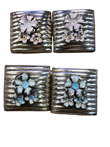 Paia orecchini clip fiori - paia,