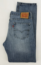 Jeans Levis 514 uomo 33x32 blu taglio dritto lavaggio medio pantaloni denim americano