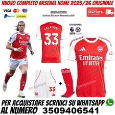 Maglia Arsenal Calafiori 2025 2026 Bambino Personalizzata Nuova Stagione Home