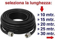 CAVO COASSIALE RG8 MINI INTESTATO CON CONNETTORI PL259 GOLD PIN