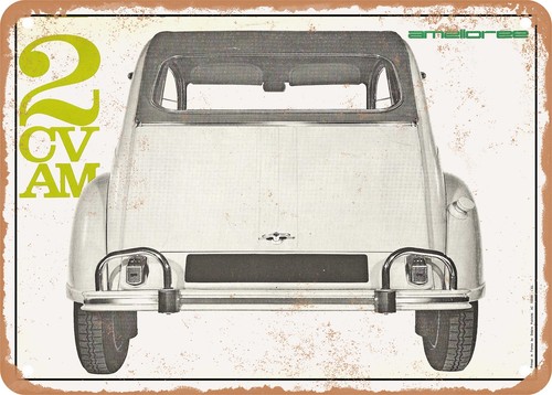 Insegna metallo 1965 citroen - insegna,