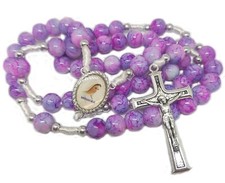 Rosario bianco viola regalo