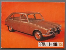 Brochure Renault 16 TS 1970