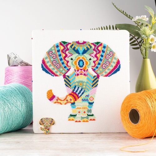 Motivo punto croce - , elefante