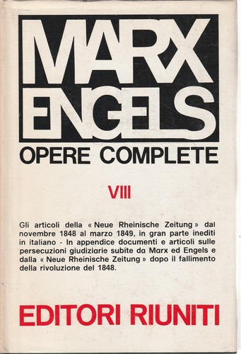 Opere marx engels - vol., 8
