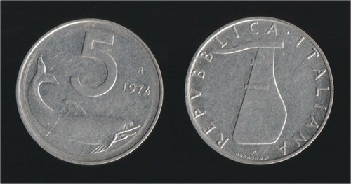 Lire 1974 delfino - lire, timone