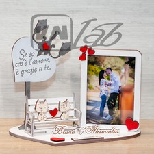 cornice in legno con dedica