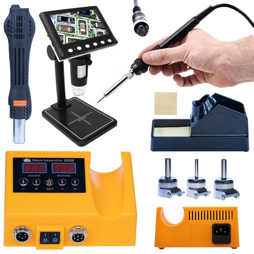 Set microscopio stazione - microscopio, 4,3"+stazione
