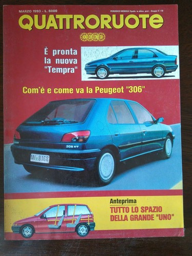 Quattroruote 449 marzo 1993 - quattroruote, n