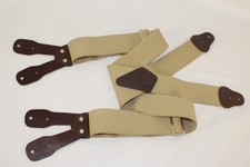 Nuova bretelle negozio elastico incrociato regolabile, stile bottoni, uomo 42", beige