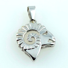 18KT GOLD RAM WHITE ZODIAC