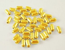 LOT de 200 PERLES tubes 5 x 2,5mm INTERCALAIRE petits batons DORE bijoux