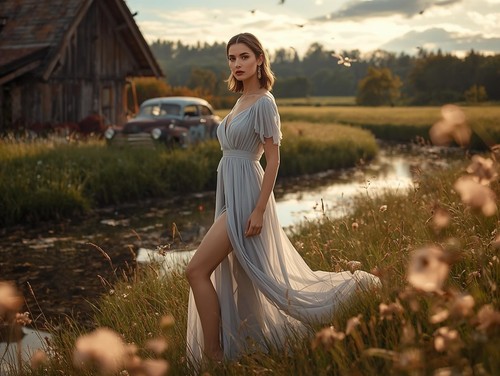 Ritratto vintage tramonto - ritratto,