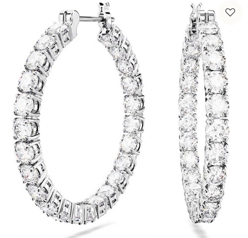 Orecchini cerchio swarovski - orecchini,
