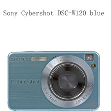 Sony Cybershot DSC-W120 7,2 MP CCD fotocamera digitale vintage - 100% funzionante - blu