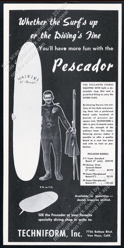 1960 pescador tavola - da, surf