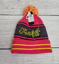 Truckfit Beanie Pink Multi-Color Pom Pom OSFA NEW