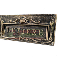 FESSURA PLACCA PER POSTA LETTERE CASSETTA POSTALE INSERTO BUCALETTERE IN OTTONE