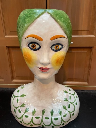 Fioriera vaso busto dama - , in