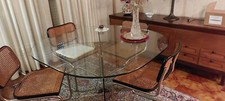 tavolo cristallo per salone e 4 sedie ottimo stato