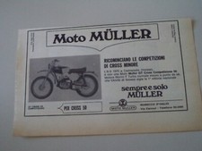 advertising Pubblicità 1970 MOTO MULLER GT CROSS 50 COMPETIZIONE