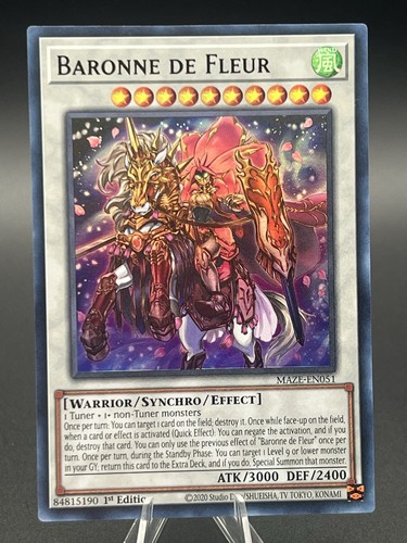Tcg baronne de fleur - yu-gi-oh!,
