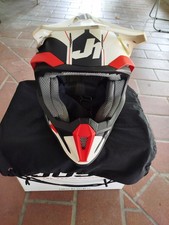 Casco Just1 J18 Vertigo Tg. S Motocross Enduro Rosso Bianco 