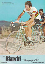 Cartolina G.S. Bianchi Campagnolo Felice Gimondi campione del mondo 1973