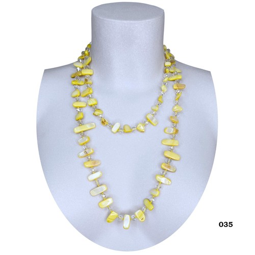 Giallo collana madreperla - collana,