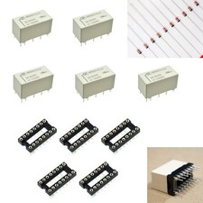 Miniatura relè bistabile 2 bobine 2xUM 2 scambi 2A 12V 9V - 24V socket diodi