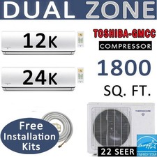 36000 BTU Dual Zone Mini Split