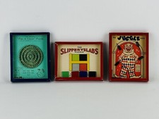 Tris Vintage Giochi Scatola Legno E Vetro “R.J. Popular Puzzles” Anni ‘40-50