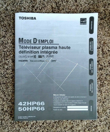 Toshiba manuale uso tv al - d'uso,