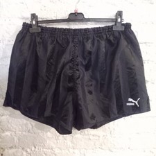 PUMA Vintage 70/80s Panta Calcio Football Short Glanz 8 L Made West-Germany Rare
