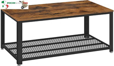 LCT61X - Tavolino da Salotto dal Design Industriale, Mobile Porta TV con Ampio r