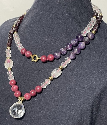 Collana ametista granato - collana,
