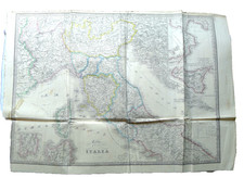 1857 ANTICA MAPPA ITALIA
