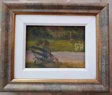 Daniela Penco, Nel Bosco, olio su tela, 18x24 cm (con cornice 30x25cm)