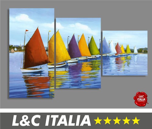Rainbow boats 3 - rainbow, quadri
