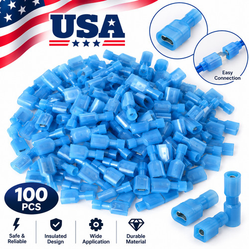 Blu 100pcs vanga filo crimpare - blu,