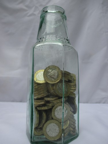Victorian glass bottle - victorian, money