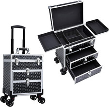 Trolley Make up Valigetta Trucchi Professionale Con 2 Cassetti Valigetta Unghie 
