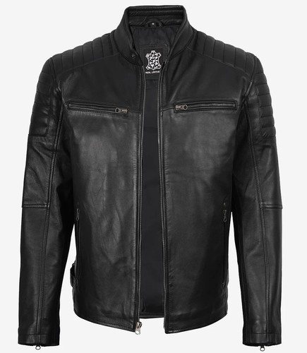 Giacca uomo pelle nera - , cafe