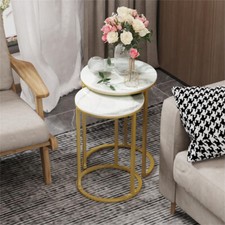 2 pezzi Tavolino rotondo set