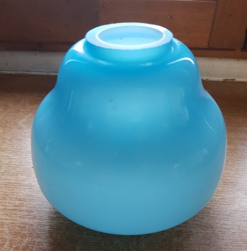 Globe abat jour - opaline, bleu