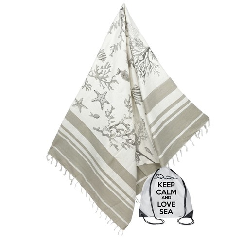 Telo mare fouta coralli beige - telo,