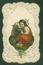 RARO SANTINO TRAFORATO IN OCCASIONE DELLA PASQUA ANNO 1884 ORIGINALE