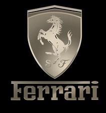 METALIZED STICKER FERRARI LOGO