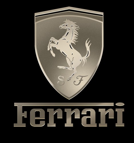Metalized sticker ferrari logo - sticker,