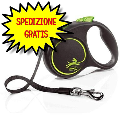Guinzaglio flexi black - black, design